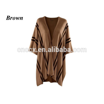 15JW0230 femmes jaquard 100% cachemire pull poncho wrap